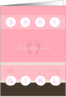 Your Baby Girl’s Name Birth Announcement card