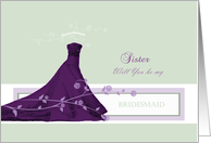 Touch of SpringSISTER Bridesmaid Invitation card