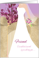 Evening by the garden gate Maid of Honor Friend card