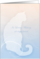 Cat In Loving Memory of a loyal friend card