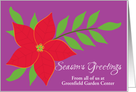 Nursery Garden Center Holiday Add Business Name with Poinsettia card