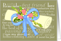 Reunion Invitations Retro Floral Scroll card