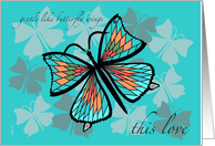 Butterfly Love Blank Card