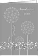 Congratulations Wedding Anniversary 25 Years Milkweed Silver card