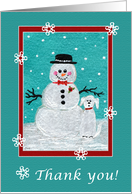 Snowfolks: Snowman and Pup card