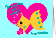 Retro Nothing Fishly Valentine card