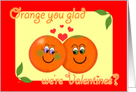 Orange Retro Valentine card