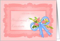 Bridesmaid’s Luncheon Invitations Crackle Pink card