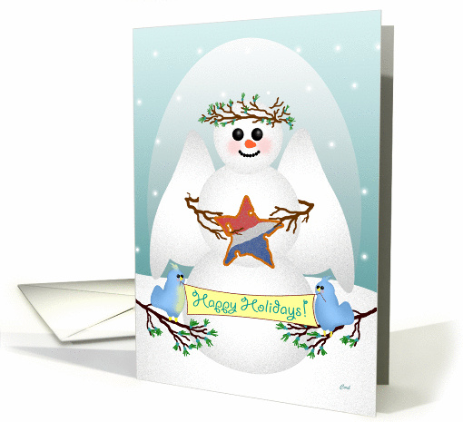 Patriotic Snow Angel with Star 2 card (269093)