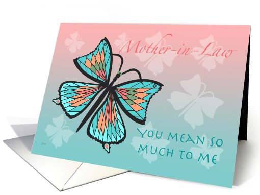 Mother-in-Law Day Butterfly card (277822)