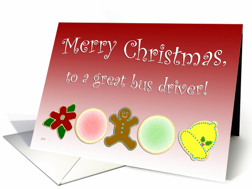 Christmas Cookies Bus Driver card (279233)