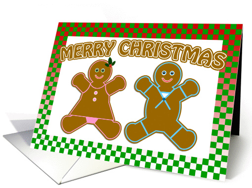 Gingerbread Couple Christmas card (281419)