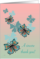 Butterfly General Thank You card