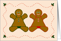 Christmas Gingerbread Girls card