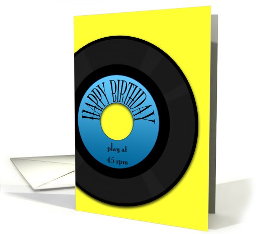 45 Birthday Records 45 RPM Retro card (287327)