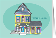 Housewarming Invitation Victorian House card