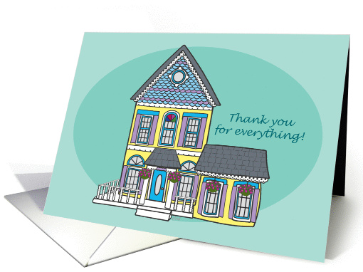 Victorian Real Estate Thank You card (291525)