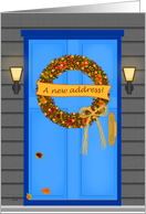 New Address Autumn Wreath card