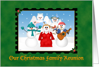 Christmas Family Reunion Snowmen Original Snowfolks card