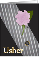 Be My Usher Peony and Tie card