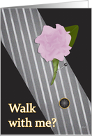 Walk Me Down the Aisle Peony and Tie card