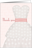 Lace Shadow Thank You Chief Bridesmaid card