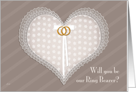 Be My Ring Bearer Pillow Gold Rings card