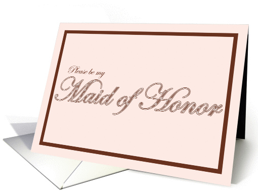 Maid of Honor Pink & Brown card (331288)