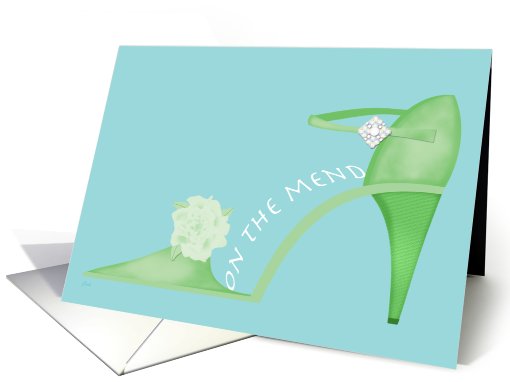 Foot Injury Get Well Green Shoes Swanky card (332827)