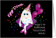 Egg Diva Happy New Year card