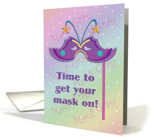 Mardi Gras Party Invitations Mask card (338693)