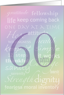 Recovery Rainbow Text 60 Days card