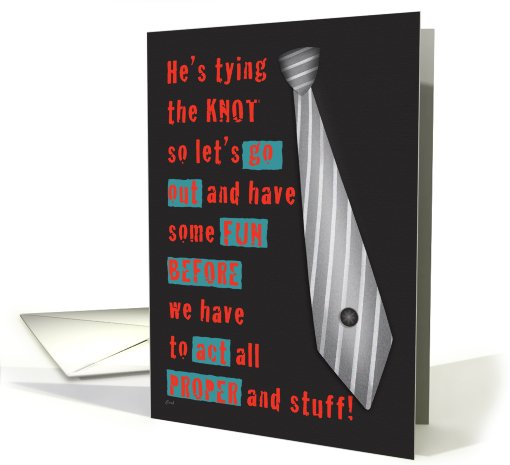 Bachelor Party Invitations Tying the Knot card (359530)