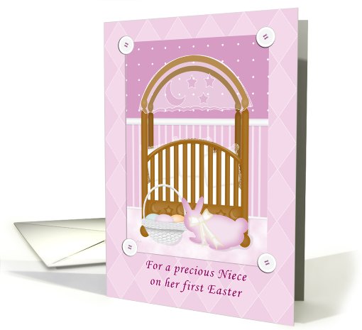 Baby's Crib Niece's First Easter card (359555)
