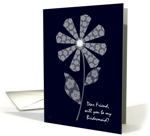 Whimsical Lace Flower Friend Bridesmaid card (366253)