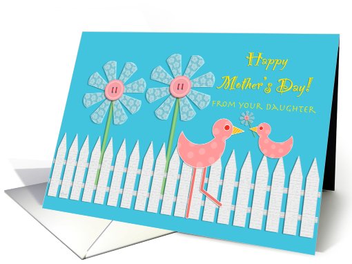Mother's Day from Daughter Bird & Flowers card (367075)