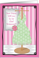 Dress Shop Friend Chief Bridesmaid card