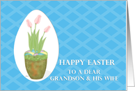 Tulip & Easter Eggs Grandson & Wife card