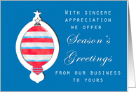 Patriotic Season’s Greetings For Business card