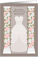 Rose Column Sister Bridesmaid card