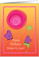 Butterfly Whimsy Brithday Sister-in-Law card