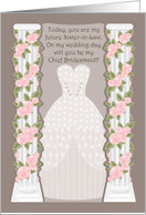 Sister-in-Law Chief Bridesmaid Invite card