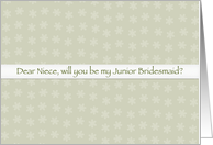 Sage & Lace Niece Junior Bridesmaid card