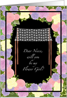 Chuppah Niece Flower Girl card