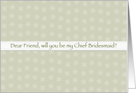 Sage & Lace Friend Chief Bridesmaid card