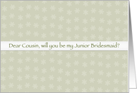 Sage & Lace Cousin Junior Bridesmaid card