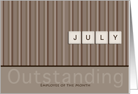 Employee of the Month July Taupe card
