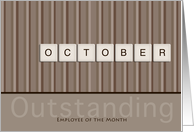 Employee of the Month October Taupe card