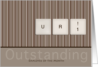 Employee of the Month in Taupe card
