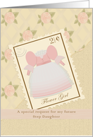 Vintage Postage Future Step Daughter Flower Girl card